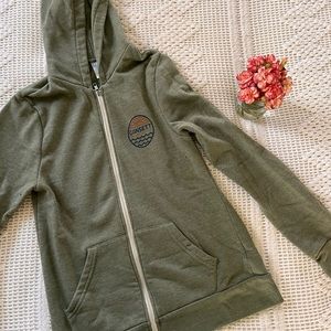 Gansett dark green sweatshirt with hood